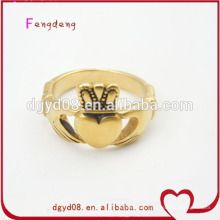 Stainless steel gold crown ring manufacturer